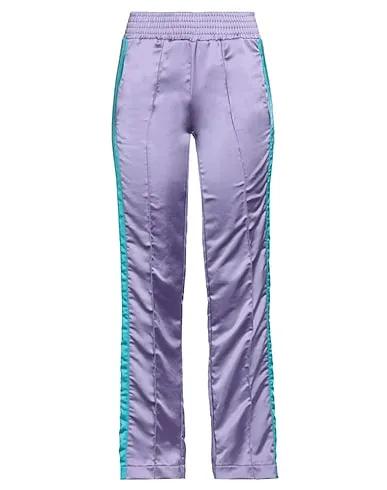 Light purple Satin Casual pants