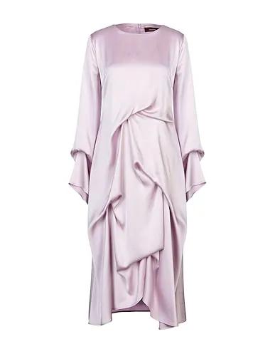 Light purple Satin Midi dress