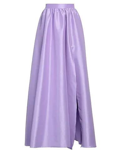 Light purple Silk shantung Maxi Skirts