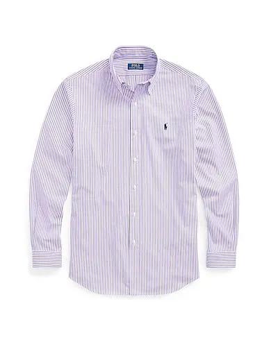 Light purple Striped shirt CUSTOM FIT STRIPED STRETCH POPLIN SHIRT
