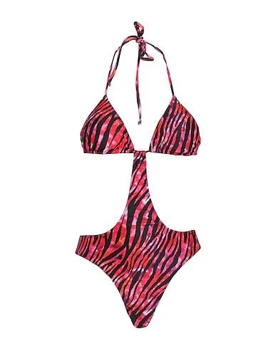 Light purple Synthetic fabric One-piece swimsuits