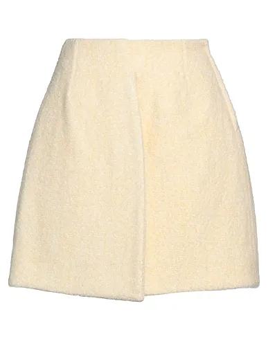 Light yellow Bouclé Mini skirt