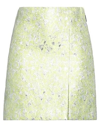 Light yellow Brocade Mini skirt