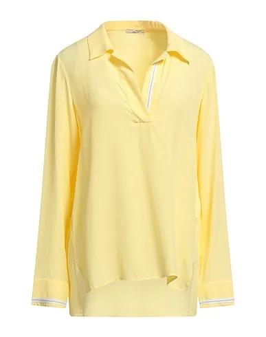 Light yellow Chiffon Polo shirt