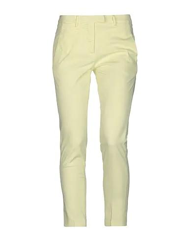 Light yellow Cotton twill Casual pants