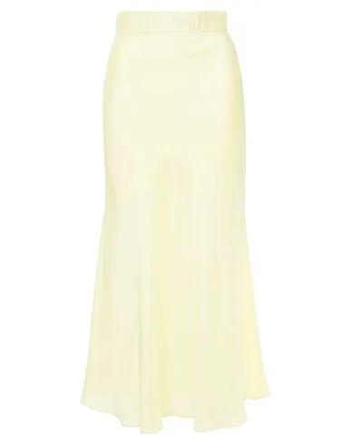 Light yellow Cotton twill Maxi Skirts