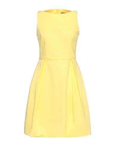 Light yellow Cotton twill Short dress