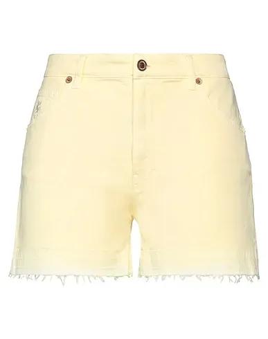 Light yellow Cotton twill Shorts & Bermuda