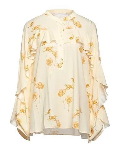 Light yellow Crêpe Floral shirts & blouses