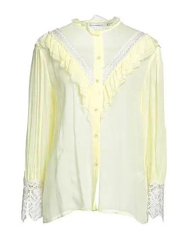 Light yellow Crêpe Lace shirts & blouses