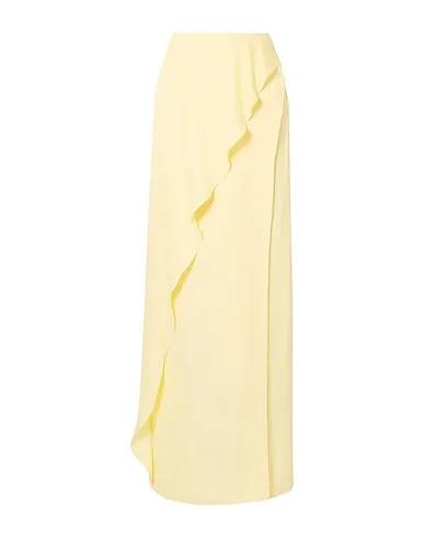 Light yellow Crêpe Maxi Skirts