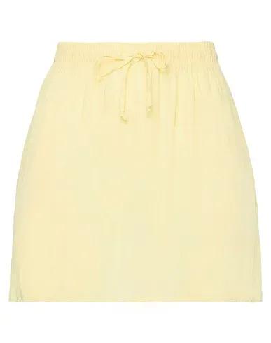 Light yellow Crêpe Mini skirt