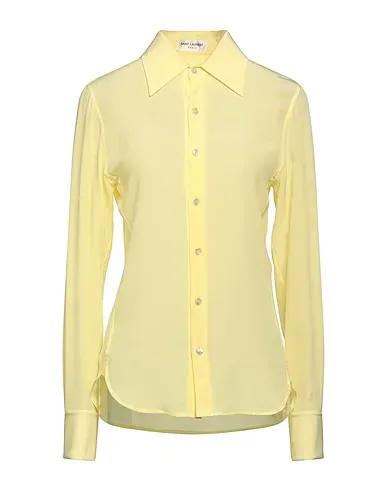 Light yellow Crêpe Silk shirts & blouses
