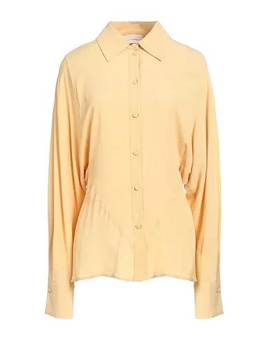 Light yellow Crêpe Solid color shirts & blouses