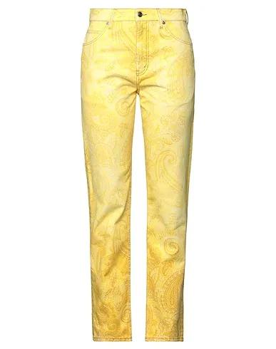 Light yellow Denim Denim pants
