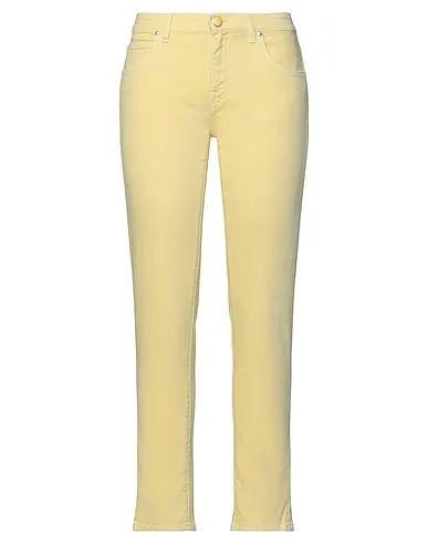 Light yellow Denim Denim pants