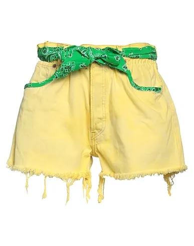 Light yellow Denim Denim shorts