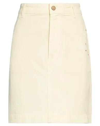 Light yellow Denim Mini skirt