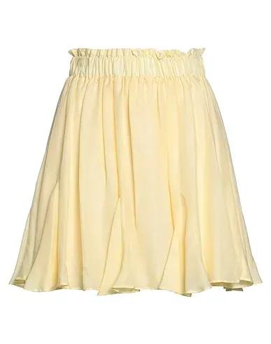 Light yellow Flannel Mini skirt