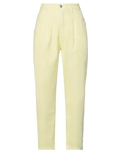Light yellow Gabardine Casual pants