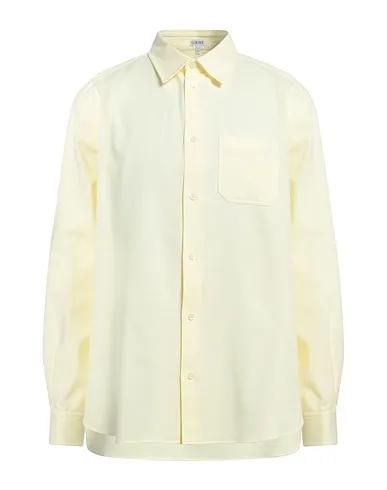 Light yellow Gabardine Solid color shirt