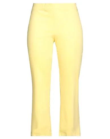Light yellow Jersey Cropped pants & culottes