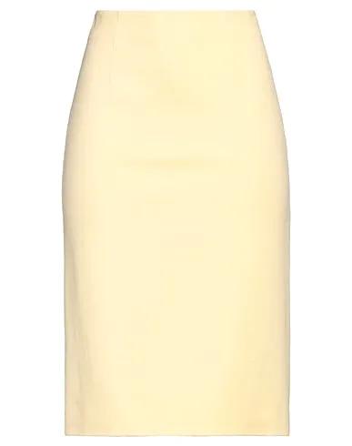 Light yellow Jersey Midi skirt
