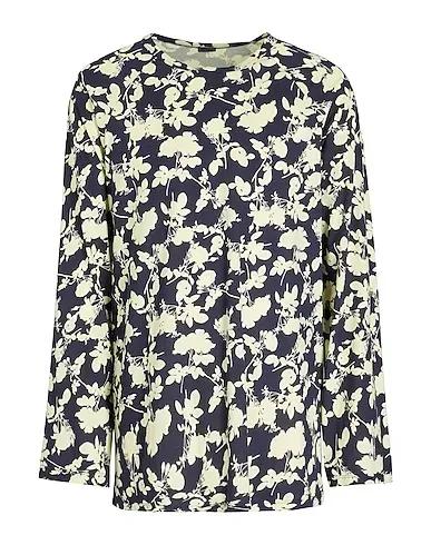 Light yellow Jersey T-shirt PRINTED COTTON LONG SLEEVES TEE