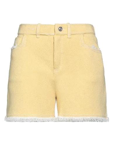 Light yellow Knitted Shorts & Bermuda