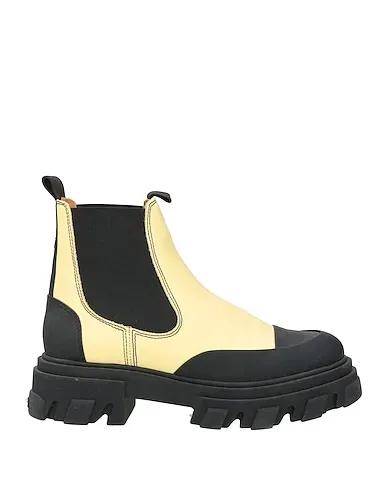 Light yellow Leather Ankle boot