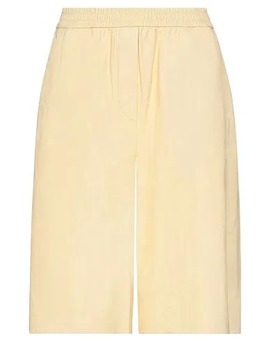 Light yellow Leather Leather pant