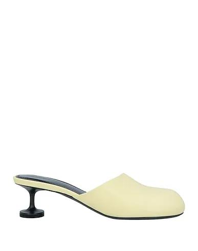 Light yellow Leather Mules and clogs