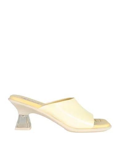 Light yellow Leather Sandals SYNTHIA BEIGE SANDALS

