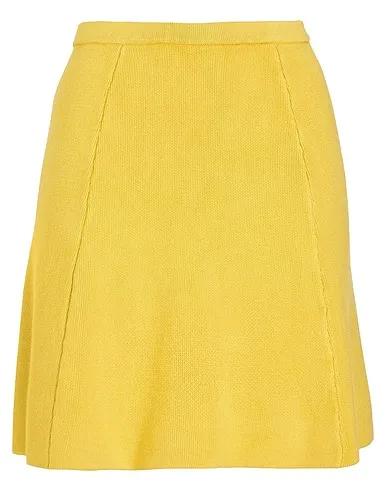 Light yellow Mini skirt VISCOSE BLEND KNIT MINI SKIRT