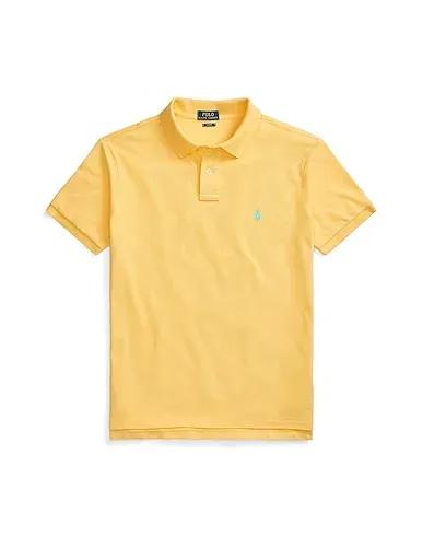 Light yellow Piqué Polo shirt SLIM FIT MESH POLO SHIRT