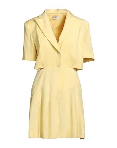 Light yellow Plain weave Blazer dress