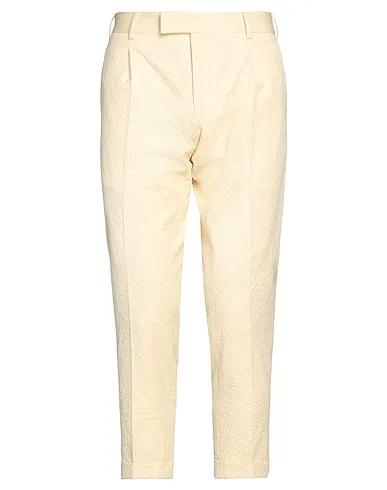 Light yellow Plain weave Casual pants