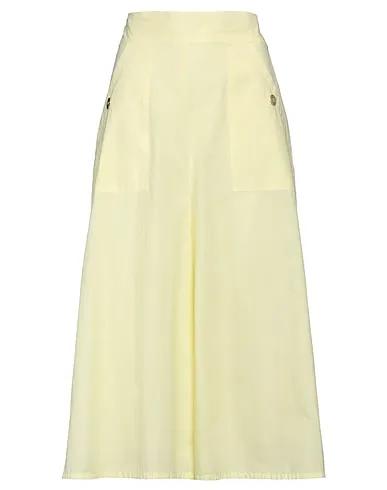 Light yellow Plain weave Cropped pants & culottes