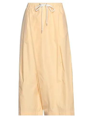 Light yellow Plain weave Maxi Skirts