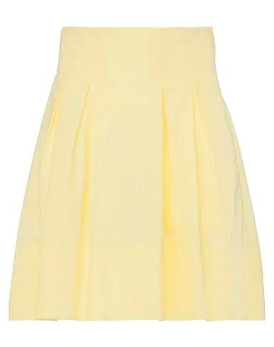 Light yellow Plain weave Mini skirt
