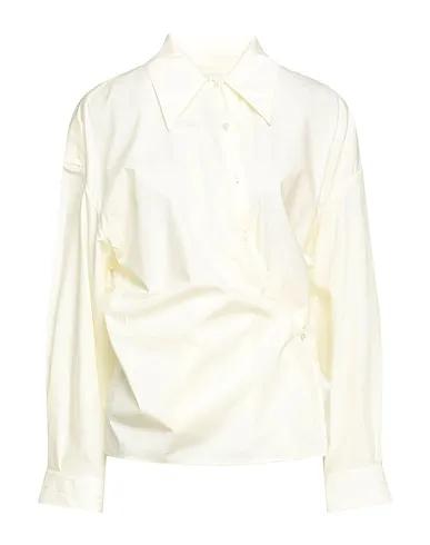 Light yellow Poplin Solid color shirts & blouses