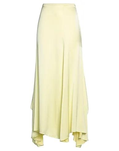Light yellow Satin Maxi Skirts