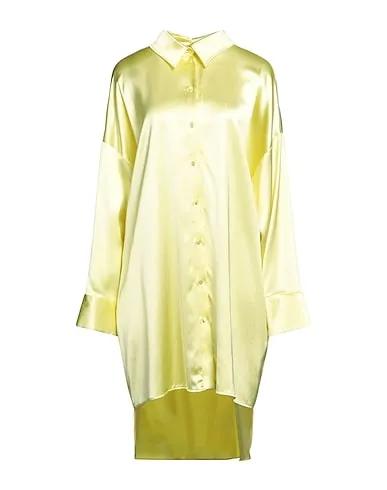 Light yellow Satin Short dress