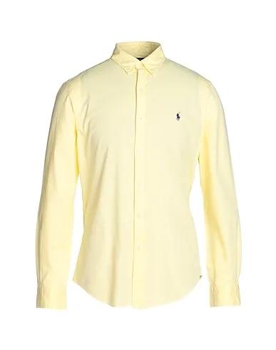 Light yellow Solid color shirt SLIM FIT TWILL SHIRT
