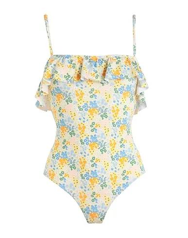 Light yellow Synthetic fabric One-piece swimsuits