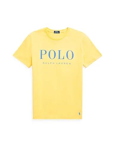 Light yellow T-shirt CUSTOM SLIM FIT LOGO JERSEY T-SHIRT