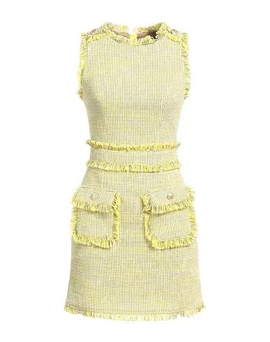 Light yellow Tweed Short dress
