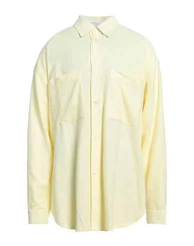 Light yellow Tweed Solid color shirt