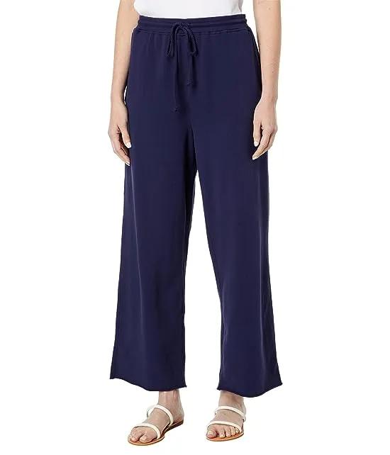 Lightweight French Terry Flared Cropped Pants