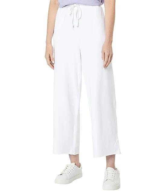 Lightweight French Terry Flared Cropped Pants
